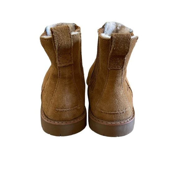 Madewell Size 8.5 The Carlin Shearling Chelsea Boot Ankle Boot Suede Rugged - Picture 13 of 14